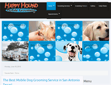 Tablet Screenshot of happyhoundgrooming.com